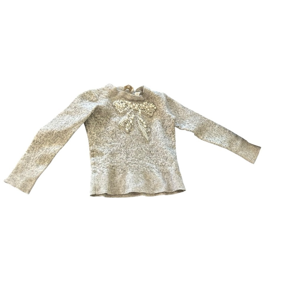 Ted Baker Cream Lace Sweater with High Neckline